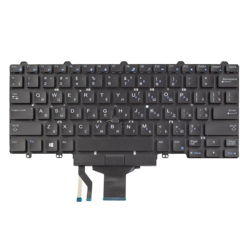 Клавиатура для ноутбука Dell Latitude E5450 E5470 E7450 E7470 7490 5480 5488 7480 7490, UA, Black, (Backlit, Pointstick)