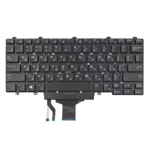 Клавіатура для ноутбука Dell Latitude E5450 E5470 E7450 E7470 7490 5480 5488 7480 7490, UA, Black, (Backlit, Pointstick)