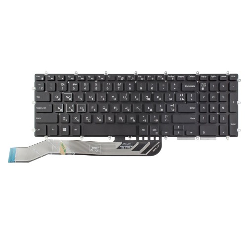 Клавіатура для ноутбука Dell G3/G5/G7 3590 3579 3593 3779 5500 5587 5590 7588 7590, RU/UA, Black, 20pin 4-Zone RGB Backlit