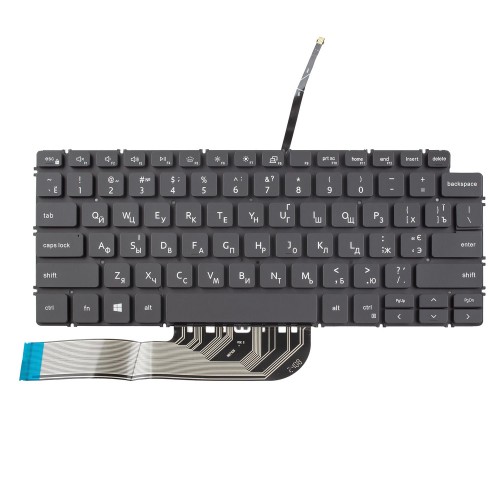 Клавіатура для ноутбука Dell Inspiron/Vostro 14 5401 5402 3400 3401 5490 5390 5391 7490, RU/UA, Gray, Backlit, Аналог