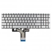 Клавіатура для HP Pavilion 15-EG 15-EH 15-EF 17-CN 17-CP 250 255 256 G10, RU/UA (Silver, Backlit, Original)