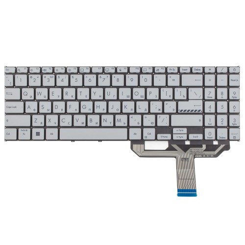 Клавиатура для ноутбука Asus M1502 X1502 M1503 X1503 X1505 M1603 X1603 X1605, RU, (Grey, Original)