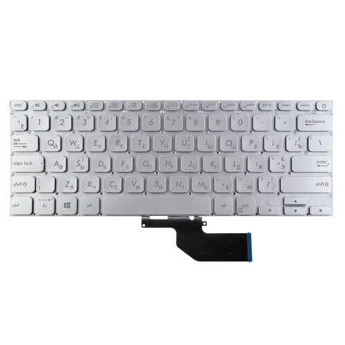 Клавиатура для ноутбука Asus Vivobook S13 S330F S330U X330F X330U, RU/UA, Silver, Backlit