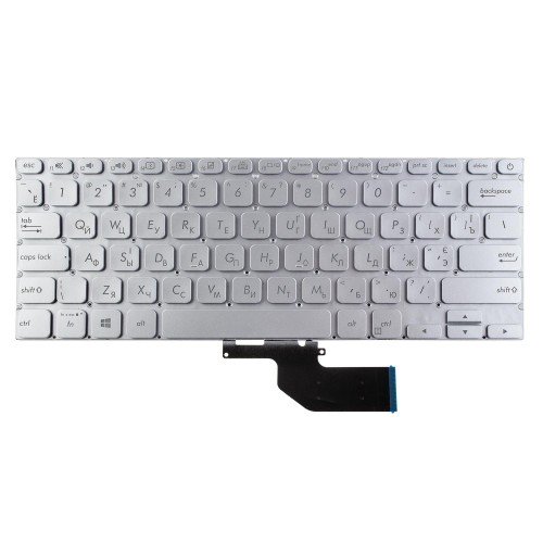 Клавіатура для ноутбука Asus Vivobook S13 S330F S330U X330F X330U, RU/UA, Silver, Backlit