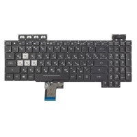 Клавіатура для Asus FX504 FX505 FX705 FX80 series, RU, Black, For Backlit