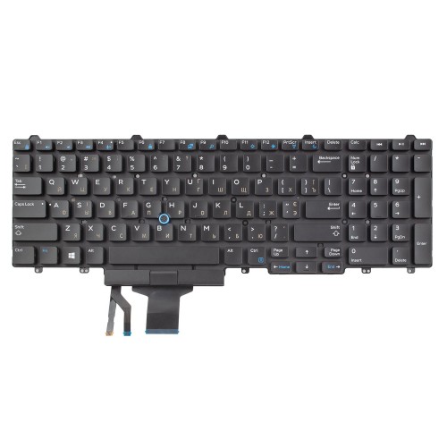 Клавиатура для ноутбука Dell Latitude E5550 E5570 E5580 E5590, Precision 3510 3520 3530, UA, (с поинтстиком)