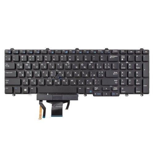 Клавіатура для ноутбука Dell Latitude E5550 E5570 E5580 E5590 Precision 3510 3520 3530, UA (Backlit, Pointstick)