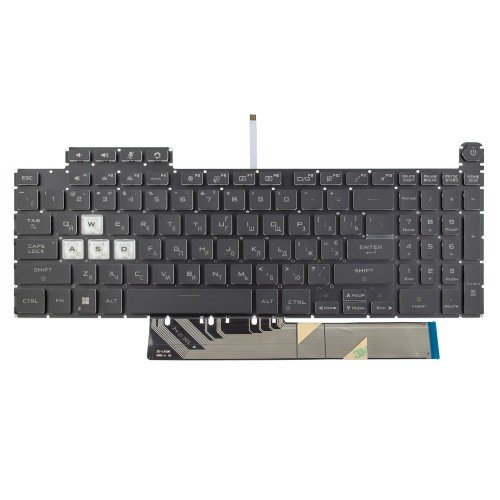 Клавіатура для ноутбука Asus TUF Gaming FX507 FA507 FX517 FX707 FA707 series, UA, Black, RGB 8pin Backlit