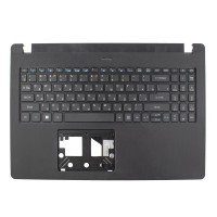 Верхня кришка для Acer TravelMate TMP215-53 TMP215-53G, RU, (Black, топкейс+клавіатура, Original)
