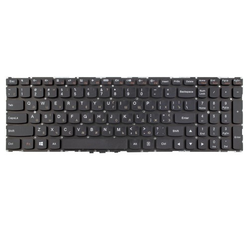Клавіатура для ноутбука Lenovo Flex 3-15 3-1570 3-1580, Edge 2-15 2-1580, RU/UA, Black