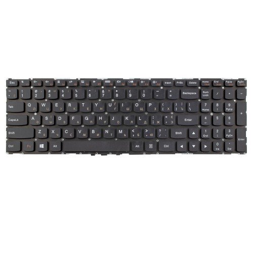Клавиатура для ноутбука Lenovo Flex 3-15 3-1570 3-1580, Edge 2-15 2-1580, RU/UA, Black