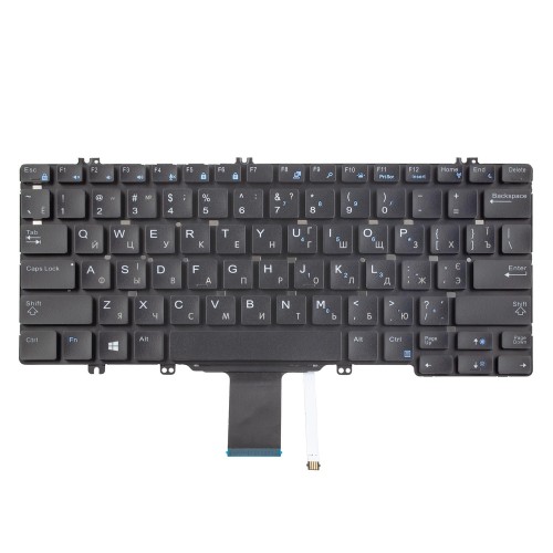 Клавіатура для ноутбука Dell Latitude E5280 E5289 E7280 E7390 RU/UA, Black, Backlit