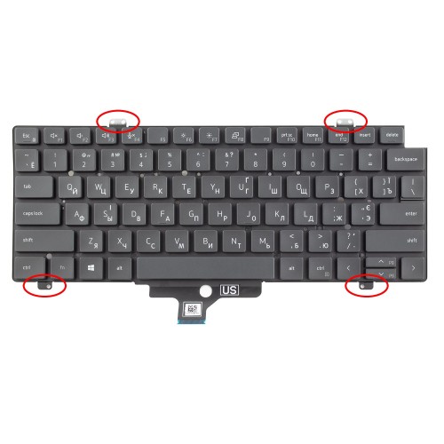 Клавіатура для ноутбука Dell Latitude 5420 5421 5430 5431 7420 7430 7520 7530 P137G, RU/UA, Original