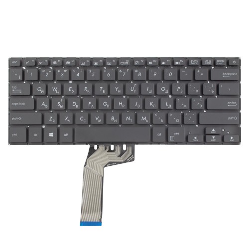Клавиатура для ноутбука Asus A411 F411 K410 S401 X411 S410, RU/UA, Black, Backlit