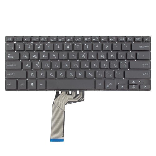 Клавиатура для ноутбука Asus A411 F411 K410 S401 X411 S410, RU/UA, Black, Backlit