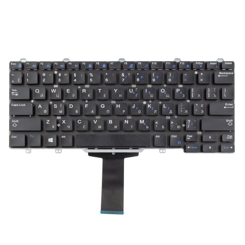 Клавіатура для ноутбука Dell Latitude 13 7000 7350, E7250  E5250, 11 3150 3160 series, RU/UA, Black
