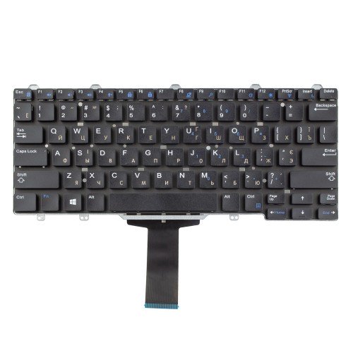 Клавиатура для ноутбука Dell Latitude 13 7000 7350, E7250  E5250, 11 3150 3160 series, RU/UA, Black