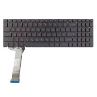 Клавиатура для Asus ROG G58J G551 G552 G771 GL551 GL552 N551 N751, RU/UA, Black/Red, Backlit Клавиатура для Asus ROG G58J G551 G552 G771 GL551 GL552 N551 N751, RU/UA, Black/Red, Backlit