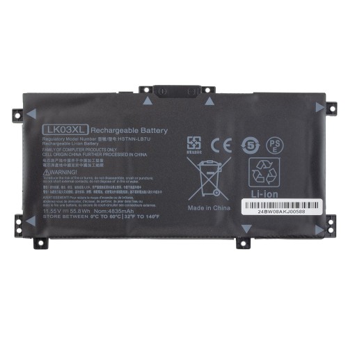 Батарея для ноутбука HP 15-BP 15-BQ 15-CN 15-CP 15-CR 17-AE 17-BW 17-CE, (11.55V 55.8Wh 4835mAh, LK03XL, LB7U)