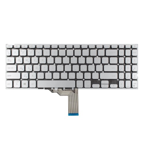 Клавиатура для ноутбука Asus A512 F512 K512 S512 X512 series, RU/UA, Silver, Backlit