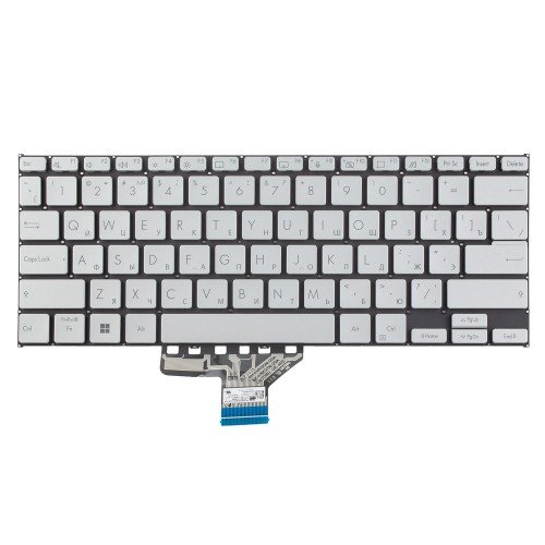 Клавіатура для ноутбука Asus Vivobook Go 14 Flip TP1400KA, RU/UA, Silver, Original