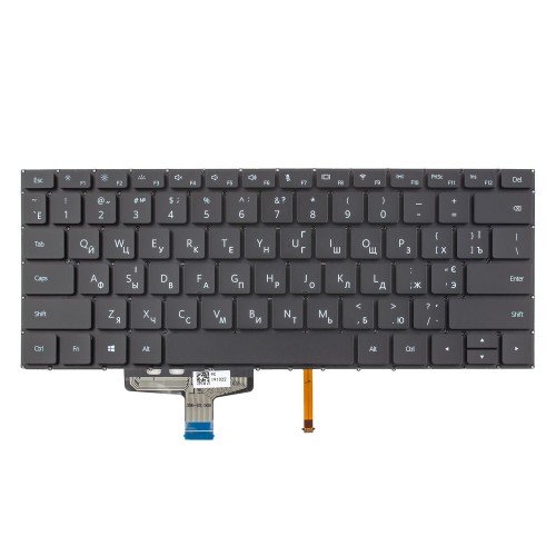 Клавиатура для ноутбука Huawei MateBook 13 WRT-W19 WRT-W29 VLT-W50 HN-W19L HN-W19R, RU/UA, Black, Backlit
