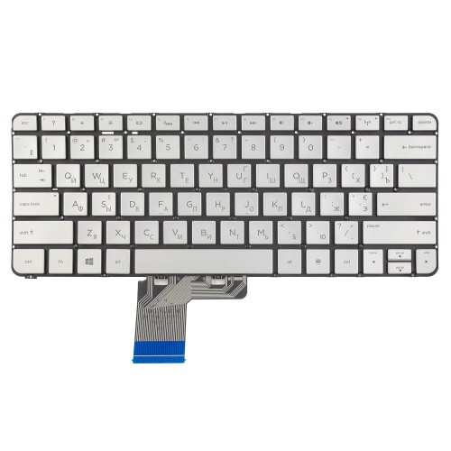 Клавіатура для ноутбука HP Spectre 13-3000 13-3040eg 13-3011ea, RU/UA, Silver, Backlit, Original