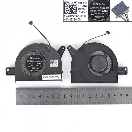 Вентилятор для ноутбука Dell Latitude 5580 5590, (09VK27, DC28000IYSL, EG50050S1-CA90-S9A, Original)
