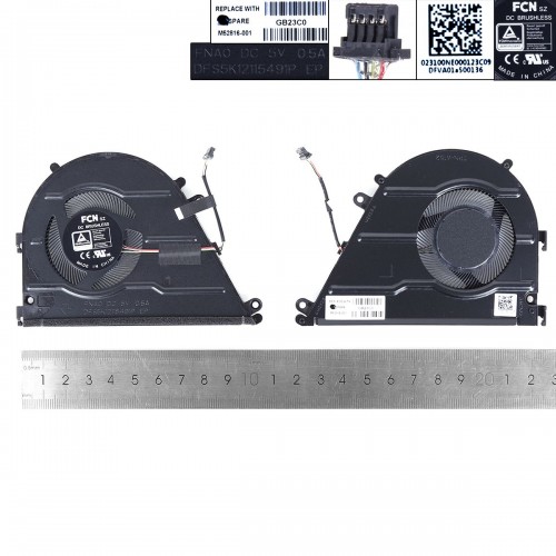 Вентилятор для ноутбука HP Pavilion Aero 13-BE series, (FNA0 DFS5K12115491P, M52816-001, Original)