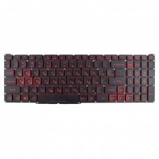 Клавиатура для Acer Nitro AN515-45 AN515-56 AN515-57 AN517-41 AN517-57, RU, (Black, Red backlight, PK133AU1B10, Original)