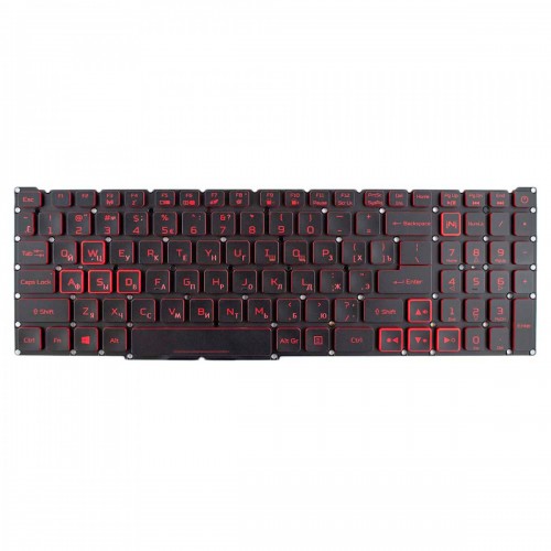 Клавиатура для ноутбука Acer Nitro AN515-45 AN515-56 AN515-57 AN517-41 AN517-57, RU, (Black, Red backlight, LG05P_N12B3L, PK133AU1B10, Original)