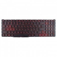 Клавіатура для Acer Nitro AN515-45 AN515-56 AN515-57 AN517-41 AN517-57, RU, (Black, Red backlight, PK133AU1B10, Original)
