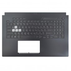 Верхня кришка для Asus FX707 FA707, RU/UA, (56Wh, Black, топкейс+клавіатура, RGB 8pin, 90NR08V1-R31UA1, Original)