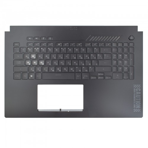 Верхняя крышка для ноутбука Asus TUF Gaming FX707 FA707, RU/UA, (Black, топкейс+клавиатура, RGB 8pin, 90NR0EF5-R31UA1, Original)