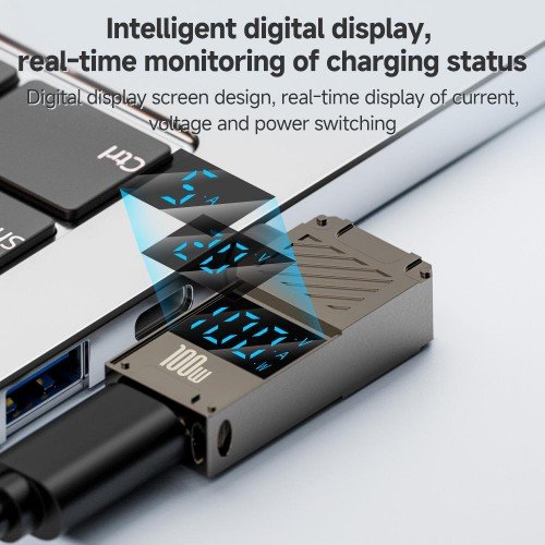 DC переходник для блока питания ноутбука Type-C на Asus 5.5*2.5 (с дисплеем)