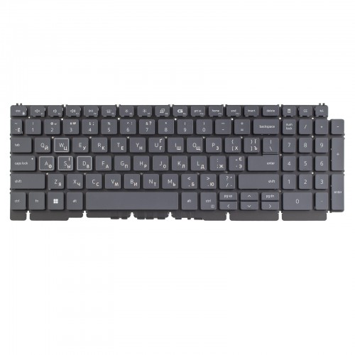 Клавиатура для ноутбука Dell G15 5510 5511 5515 5520 5521 5525 5530 P105F, RU/UA, Gray, 20pin Backlit