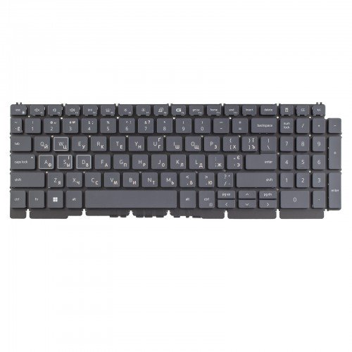 Клавіатура для ноутбука Dell G15 5510 5511 5515 5520 5521 5525 5530 P105F, RU/UA, Gray, 20pin Backlit