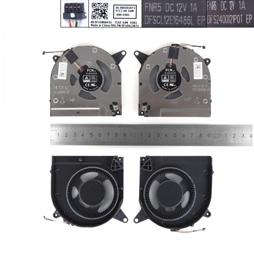 Вентиляторы 12V CPU + GPU для ноутбука Lenovo Legion S7-15ACH6 Type 82K8, (FNR5 + FNR6, DC28000GJF0, DC28000GKF1, Original)