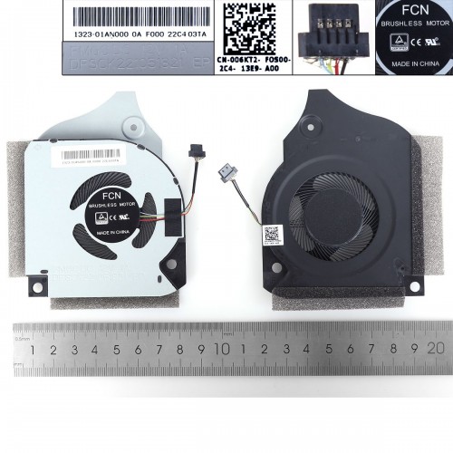 Вентилятор 12V CPU для ноутбука Dell Inspiron G7-7590 G7-7790 G5-5590 P82F series, (1323-01AN000, 0X4F3M, Original)