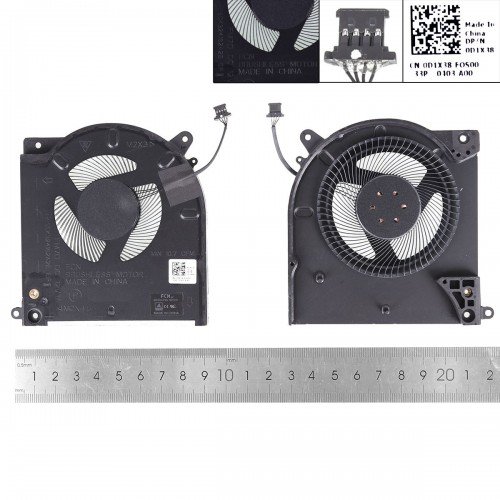 Вентилятор 12V CPU для ноутбука Dell Alienware M15 R3 R4 series, (0D1X38, FM7D DFSCK324162A2E, Original)