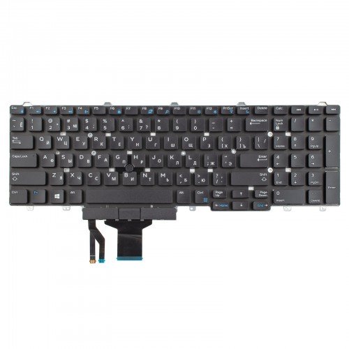 Клавіатура для ноутбука Dell Latitude E5550 E5570 E5580 E5590 Precision 3510 3520 3530, RU, Pointstick