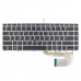 Клавиатура для ноутбука HP EliteBook 745 840 G3 G4, RU, (Black, Silver frame, Backlit, Trackpoint, Аналог)