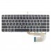 Клавіатура для ноутбука HP EliteBook 745 840 G3 G4, RU, (Black, Silver frame, Backlit, Trackpoint, Аналог)