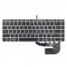 Клавиатура для ноутбука HP EliteBook 745 840 G3 G4, RU/UA, (Black, Silver frame, Backlit)
