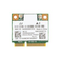 Плата WiFi+Bluetooth Qualcomm Atheros AR9462 AR5B22 Half Mini PCIe, 2.4 / 5 GHz 300 Мb/s + Bluetooth 4.0