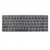 Клавіатура для ноутбука HP EliteBook 745 840 G3 G4, RU/UA, (Black, Silver frame, Pointstick, Original)