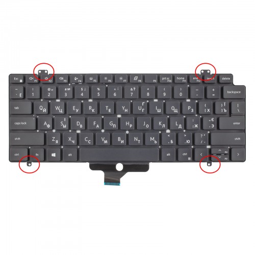 Клавиатура для ноутбука Dell Latitude 14 7410 2-in-1 series, RU/UA (с подсветкой, PK132UG2C00, DLM19K8, 0PWCJY, 0GMM47)