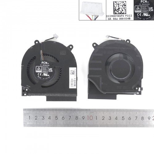 Вентилятор 12V 80W CPU для ноутбука HP OMEN 16-AE 16-WD 16-XD VICTUS 16-R 16-S, (N44738-001, FQP1 DFS310312DC0T, Original)