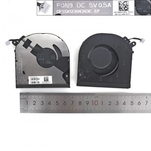 Вентилятор 5V CPU для ноутбука HP Envy x360 15-fe 15-fh, (N49282-001, FQN9 DFS5K12304363C, EG50050S1-CM51-S9A, Original)