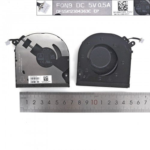 Вентилятор 5V CPU для ноутбука HP Envy x360 15-fe 15-fh, (N49282-001, FQN9 DFS5K12304363C, EG50050S1-CM51-S9A, Original)